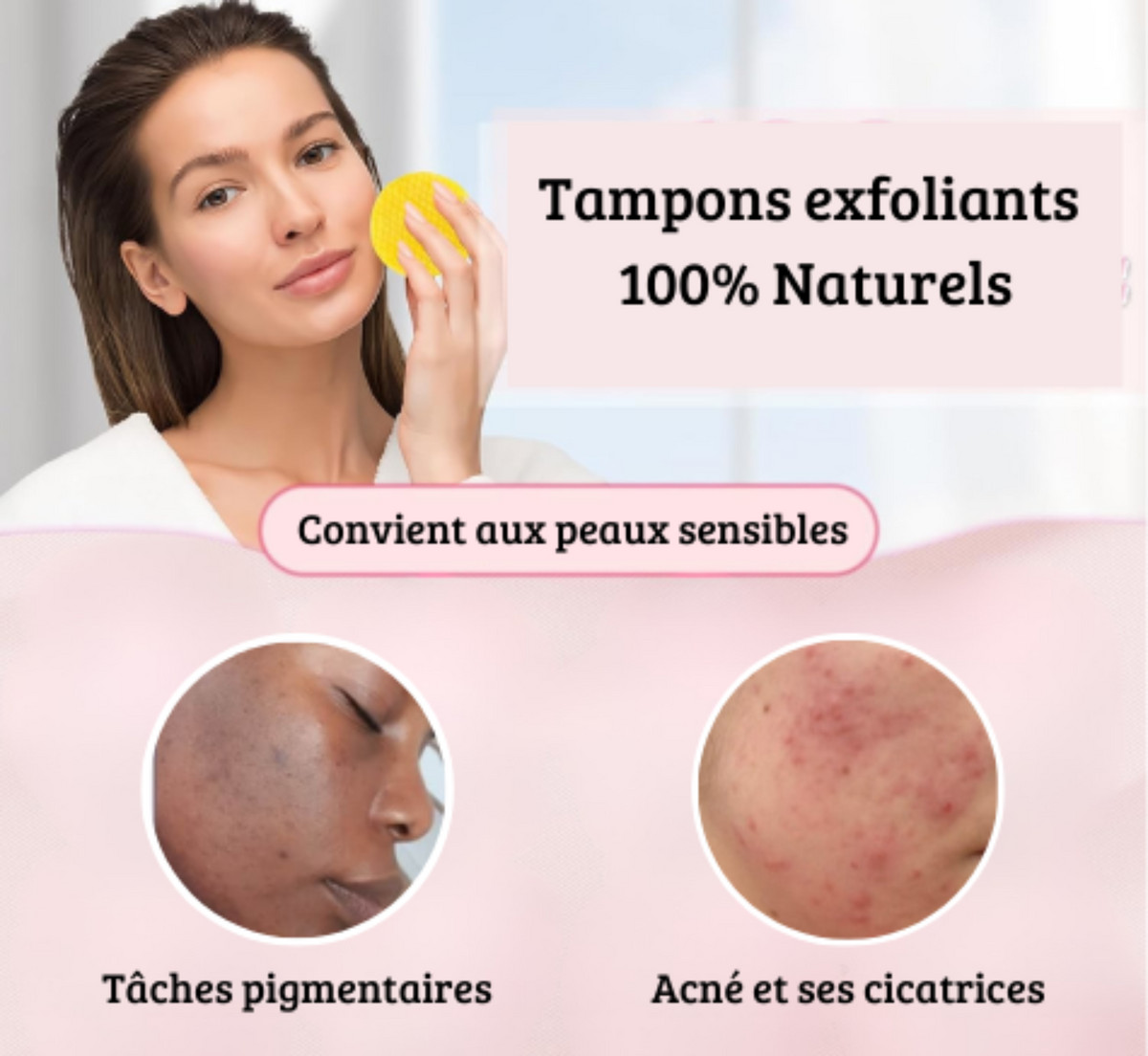 Tampons exfoliants (Curcuma et acide kojic)